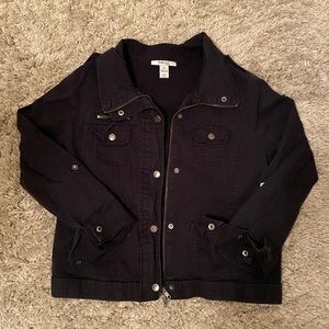 Black denim jacket